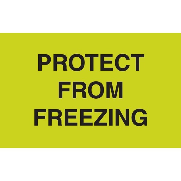 Decker Tape Products Label, DL2584, PROTECT FROM FREEZING, 3" X 5" DL2584 - main